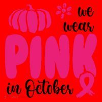 We Wear Pink In October Pumpkin Ribbon Santa Hat thumb 1