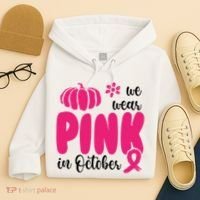 We Wear Pink In October Pumpkin Ribbon Hoodie thumb 4