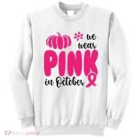 We Wear Pink In October Pumpkin Ribbon Sweatshirt thumb 0