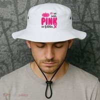 We Wear Pink In October Pumpkin Ribbon Bucket Hat thumb 2