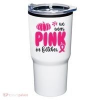 We Wear Pink In October Pumpkin Ribbon Tumbler thumb 0