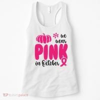 We Wear Pink In October Pumpkin Ribbon Women's Tank Top thumb 0