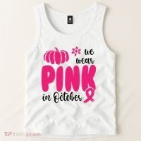 We Wear Pink In October Pumpkin Ribbon Tank Top thumb 2