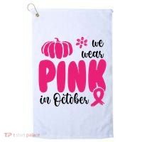 We Wear Pink In October Pumpkin Ribbon Golf Towel thumb 0