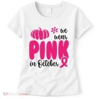 We Wear Pink In October Pumpkin Ribbon Women's T-Shirt thumb 0