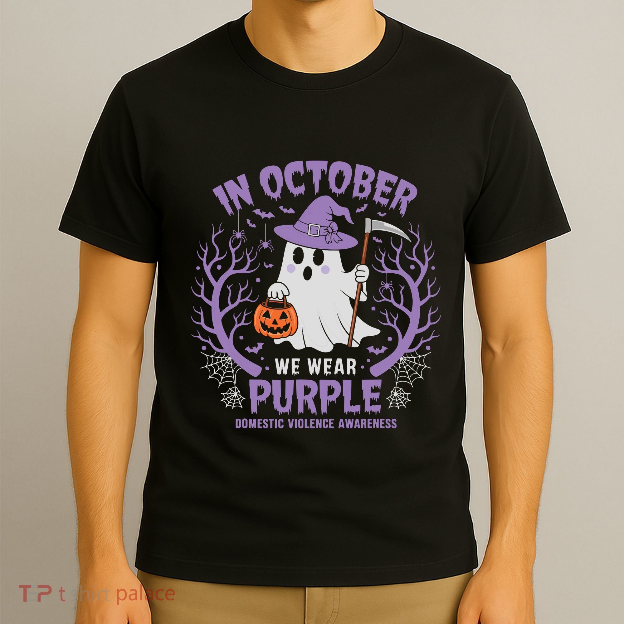 We Wear Purple Family Domestic Violence Awareness Halloween T-Shirt
