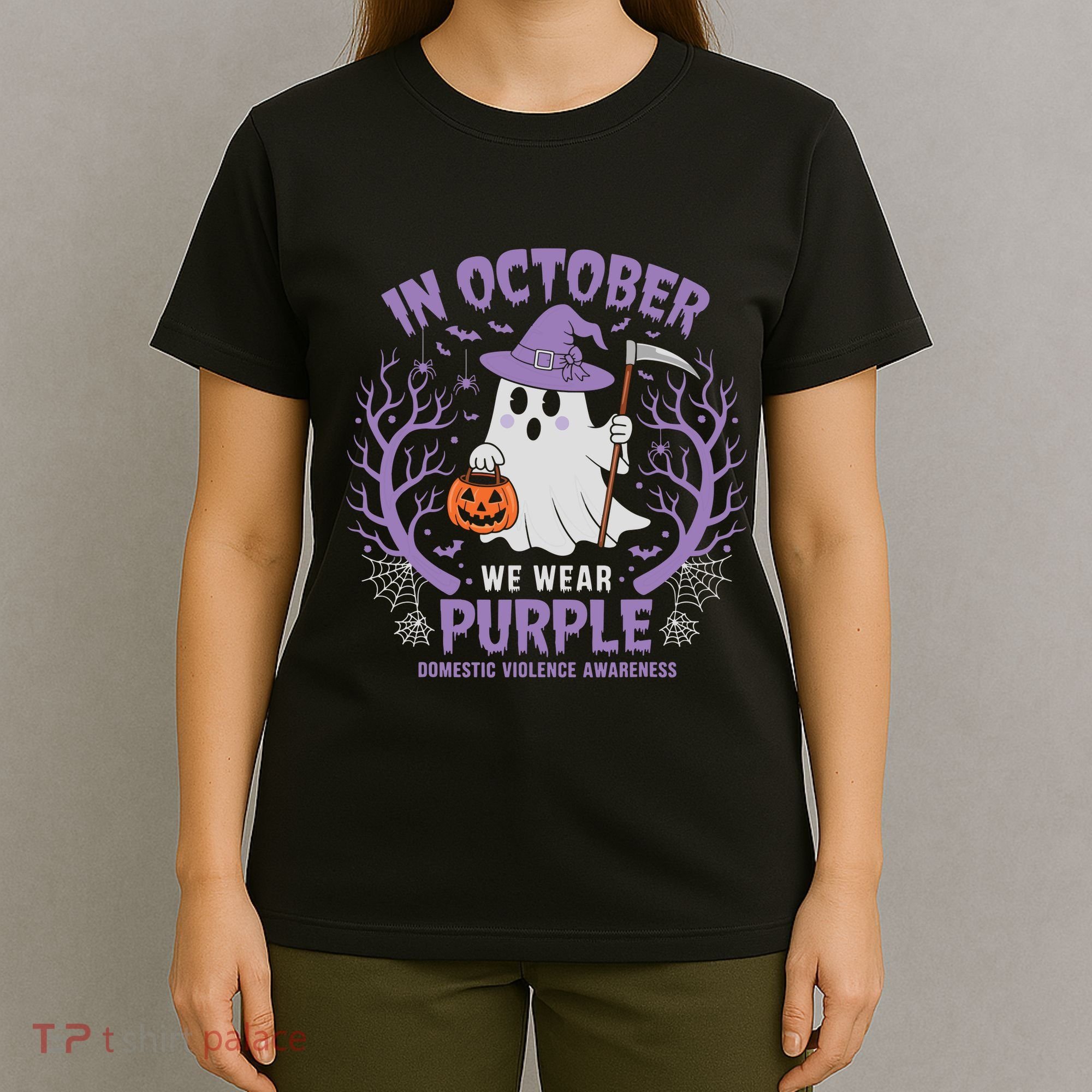 We Wear Purple Family Domestic Violence Awareness Halloween T-Shirt
