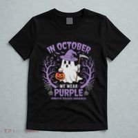 We Wear Purple Family Domestic Violence Awareness Halloween T-Shirt thumb 5