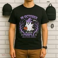 We Wear Purple Family Domestic Violence Awareness Halloween T-Shirt thumb 6
