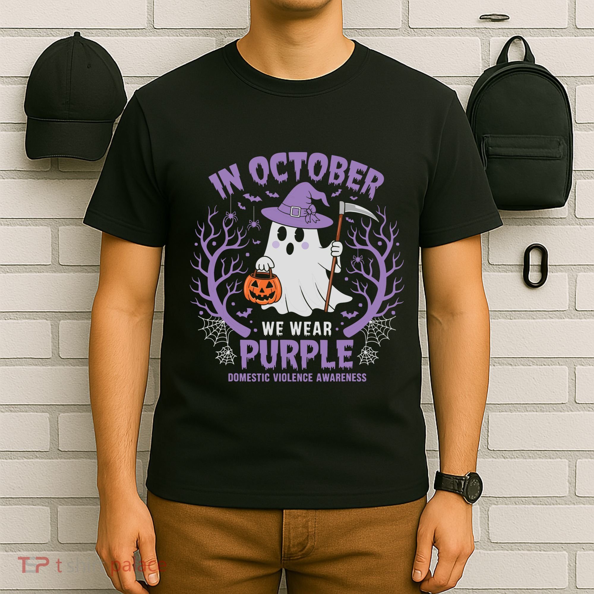 We Wear Purple Family Domestic Violence Awareness Halloween T-Shirt