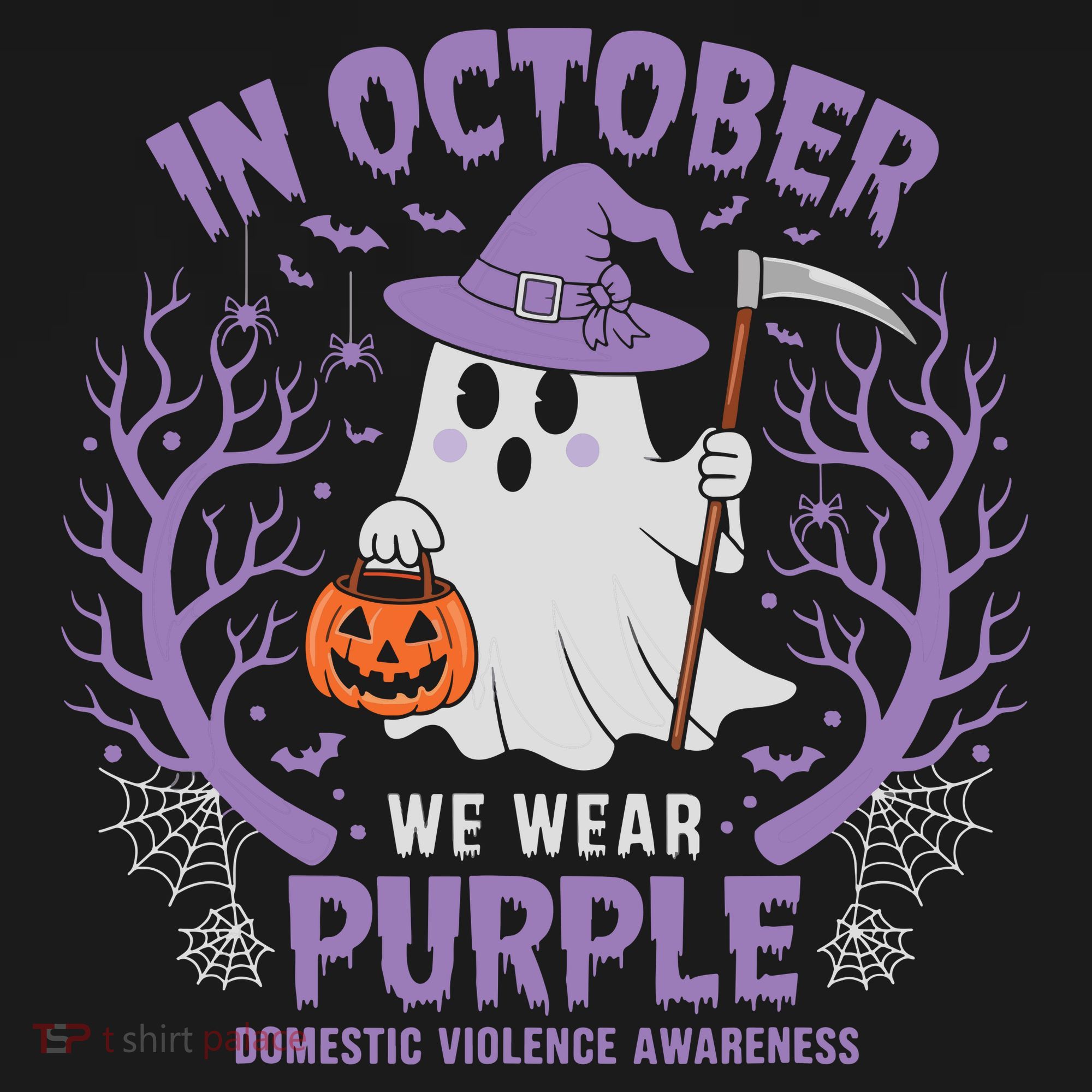 We Wear Purple Family Domestic Violence Awareness Halloween T-Shirt