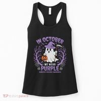We Wear Purple Family Domestic Violence Awareness Halloween Women's Tank Top thumb 0
