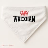 Wrexham Wales Red Dragon Wrecsam USA-Made Doggie Bandana thumb 0