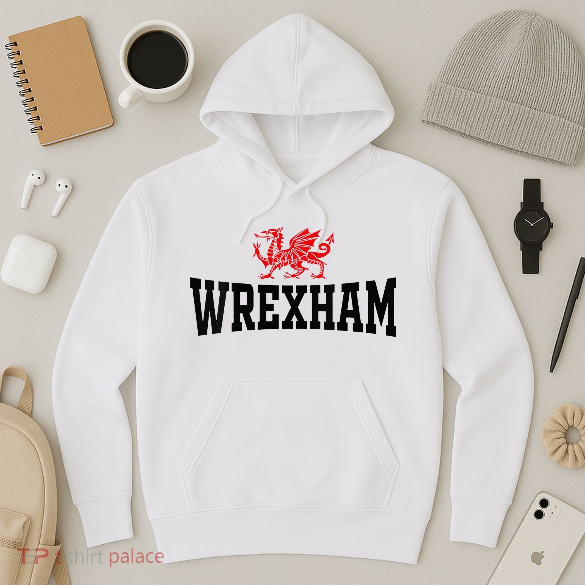Wrexham Wales Red Dragon Wrecsam Hoodie