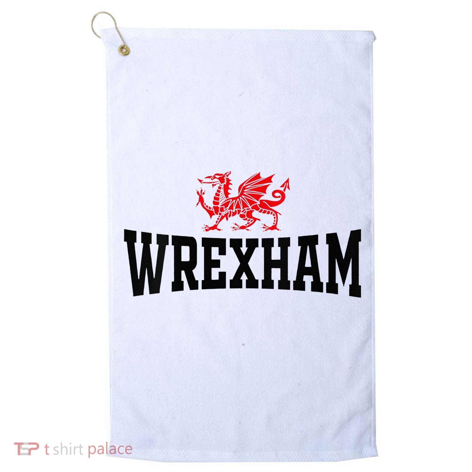Wrexham Wales Red Dragon Wrecsam Golf Towel