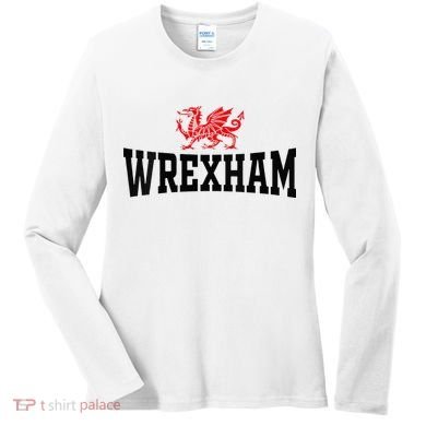 Wrexham Wales Red Dragon Wrecsam Women's Long Sleeve Shirt