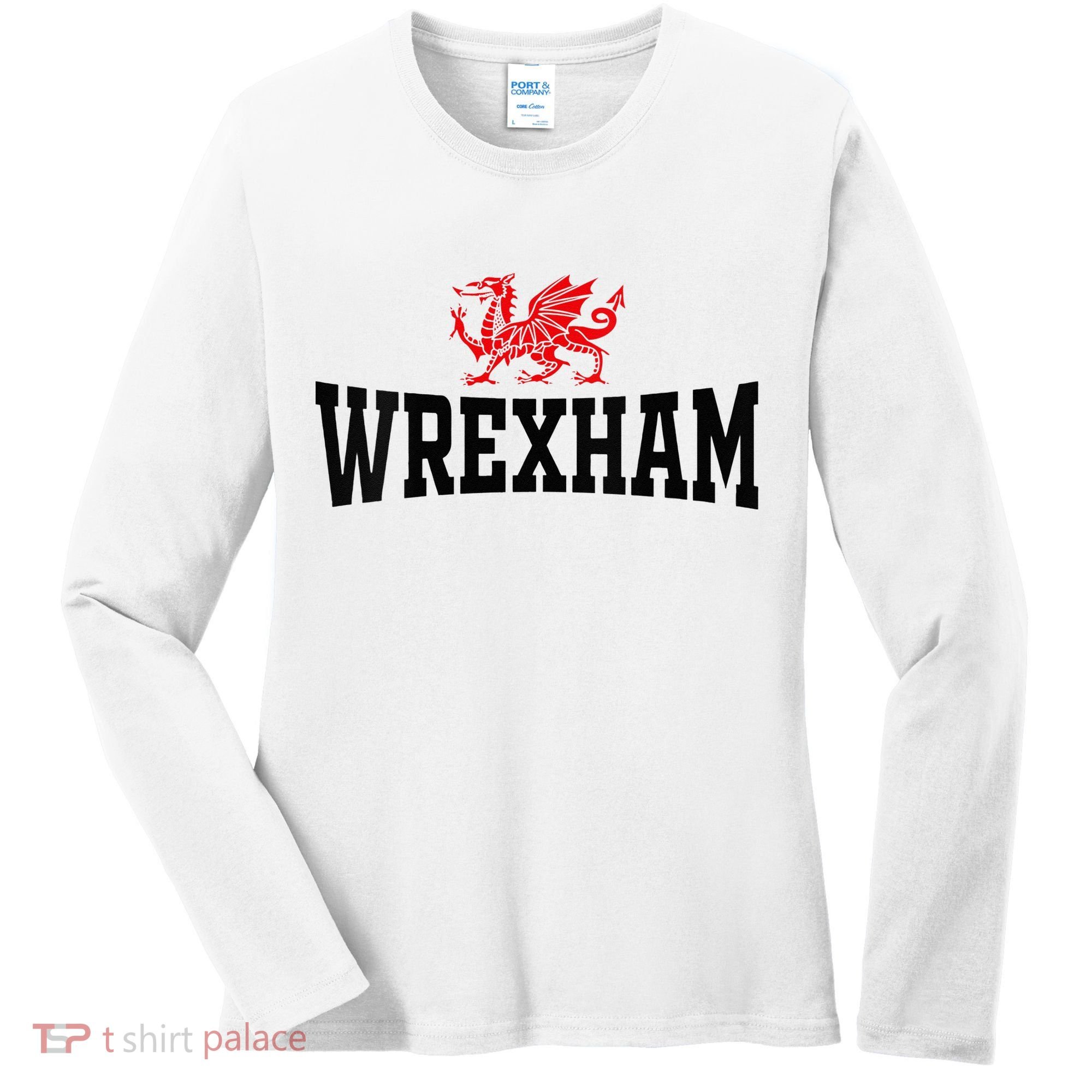 Wrexham Wales Red Dragon Wrecsam Women's Long Sleeve Shirt