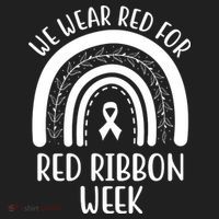 We Wear Red For Red Ribbon Week Rainbow Beanie thumb 2