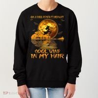 Women Witch Riding Brooms On A Dark Desert Highways Halloween Women's Sweatshirt thumb 0