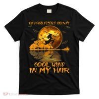 Women Witch Riding Brooms On A Dark Desert Highways Halloween T-Shirt thumb 0