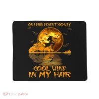 Women Witch Riding Brooms On A Dark Desert Highways Halloween Mousepad thumb 0