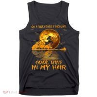 Women Witch Riding Brooms On A Dark Desert Highways Halloween Tank Top thumb 0