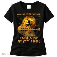 Women Witch Riding Brooms On A Dark Desert Highways Halloween Women's T-Shirt thumb 0