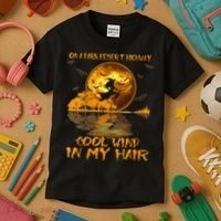 Women Witch Riding Brooms On A Dark Desert Highways Halloween Kids T-Shirt thumb 3