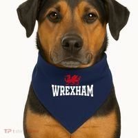 Wrexham Wales Red Dragon Wrecsam USA-Made Doggie Bandana thumb 1
