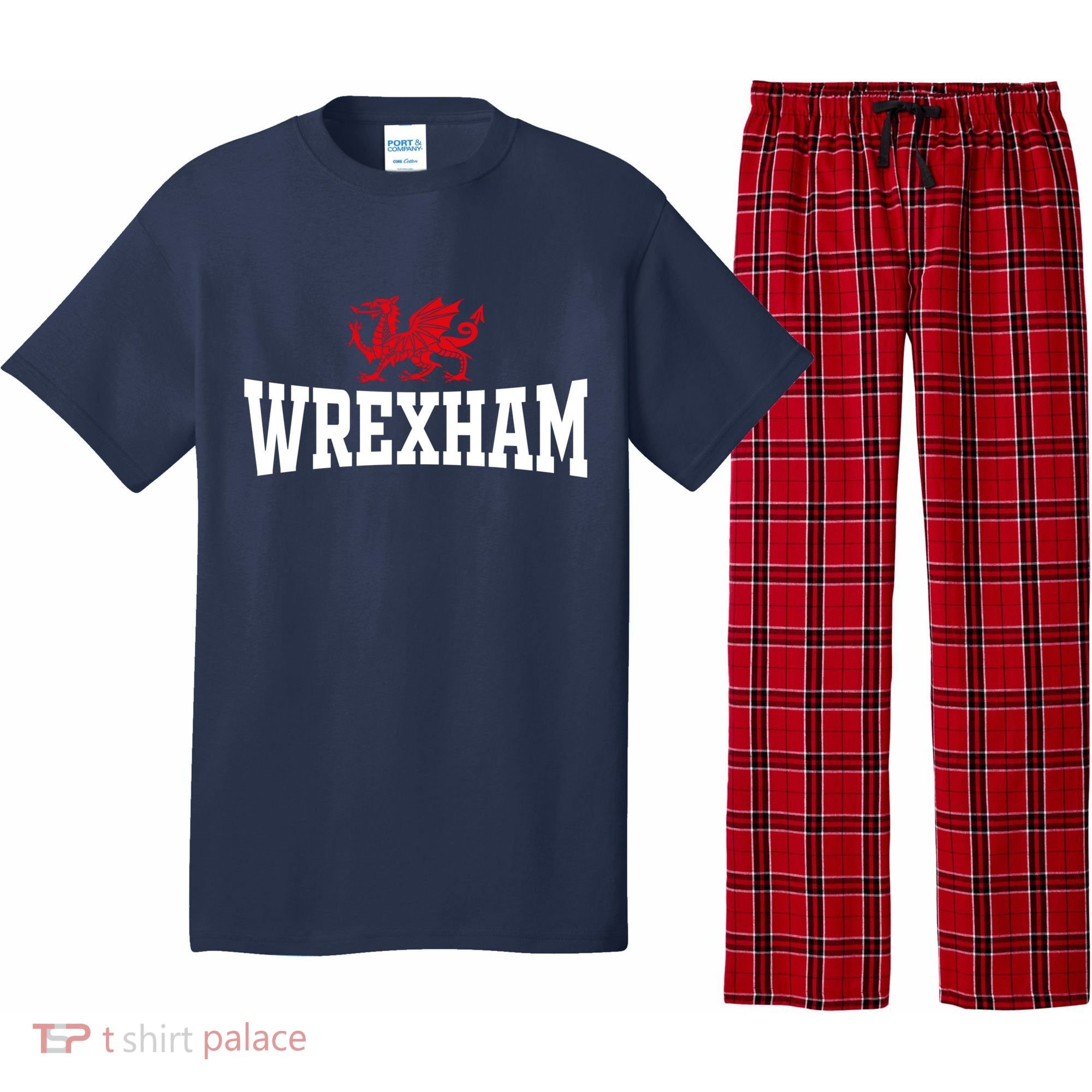 Wrexham Wales Red Dragon Wrecsam Pajama Set