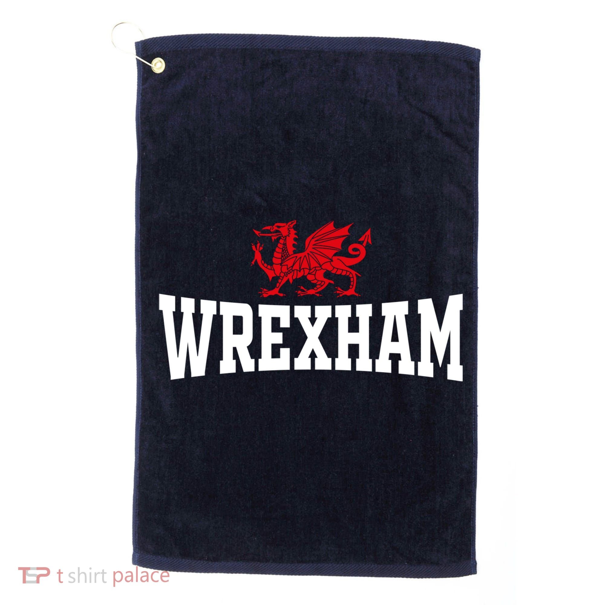 Wrexham Wales Red Dragon Wrecsam Golf Towel