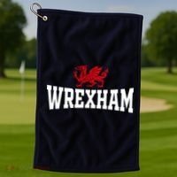 Wrexham Wales Red Dragon Wrecsam Golf Towel thumb 1