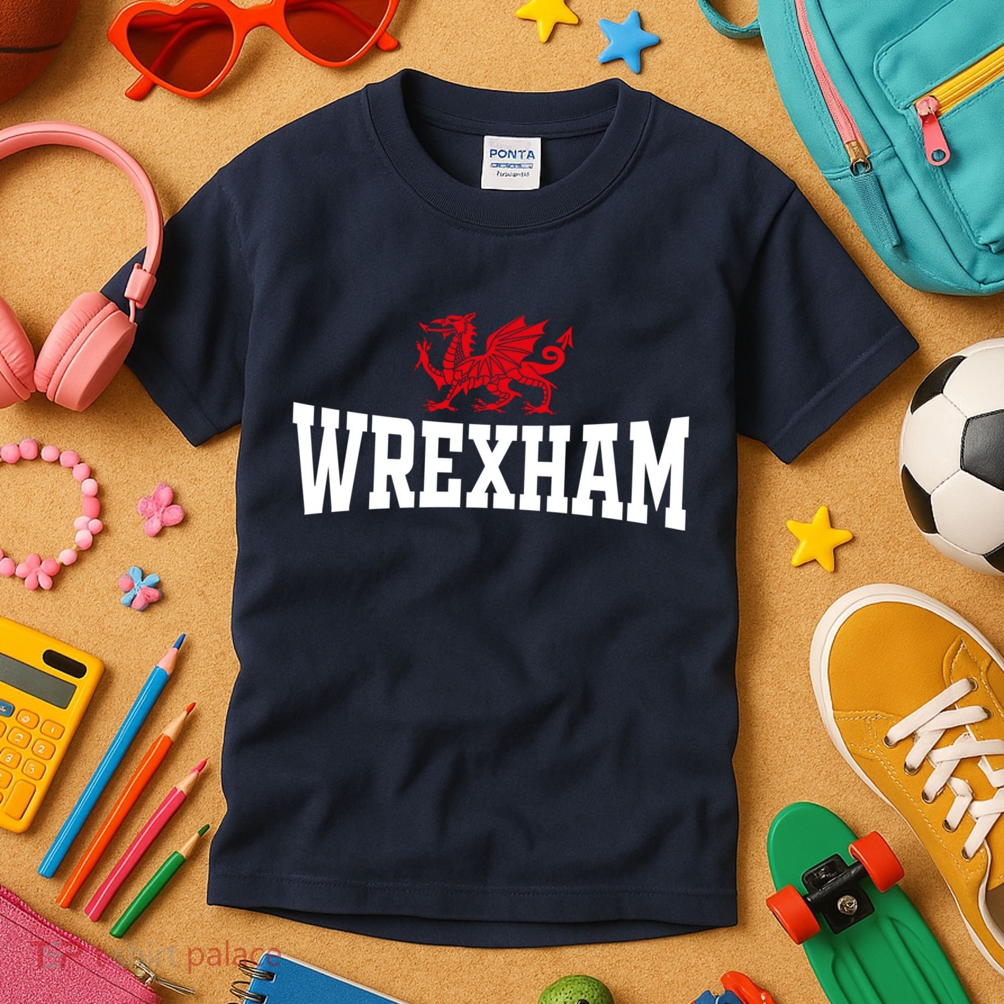 Wrexham Wales Red Dragon Wrecsam Kids T-Shirt