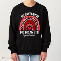We Wear Red Dyslexia Awareness Month Dyslexia Boho Rainbow Women's Sweatshirt thumb 0