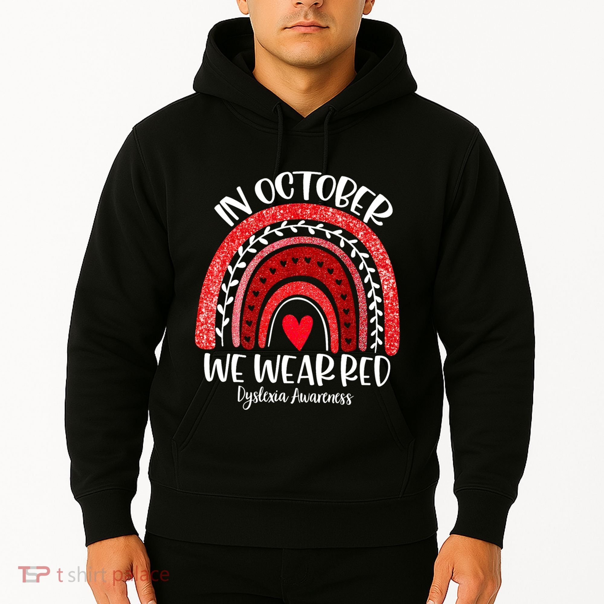 We Wear Red Dyslexia Awareness Month Dyslexia Boho Rainbow Hoodie