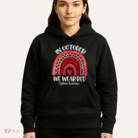 We Wear Red Dyslexia Awareness Month Dyslexia Boho Rainbow Hoodie thumb 5