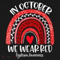 We Wear Red Dyslexia Awareness Month Dyslexia Boho Rainbow Sweatshirt thumb 3