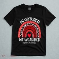 We Wear Red Dyslexia Awareness Month Dyslexia Boho Rainbow T-Shirt thumb 5