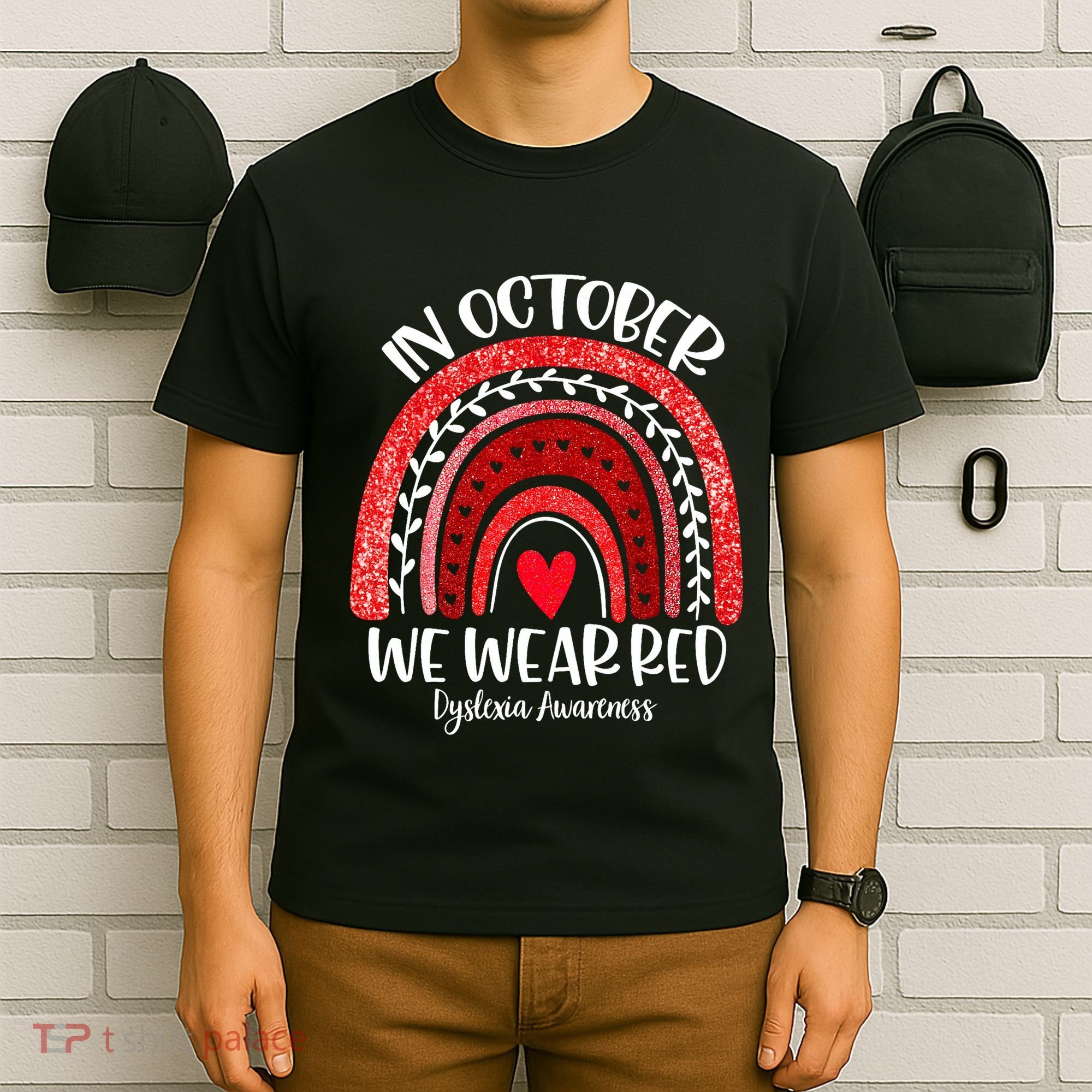 We Wear Red Dyslexia Awareness Month Dyslexia Boho Rainbow T-Shirt