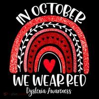 We Wear Red Dyslexia Awareness Month Dyslexia Boho Rainbow Coffee Mug thumb 5