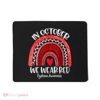 We Wear Red Dyslexia Awareness Month Dyslexia Boho Rainbow Mousepad thumb 0