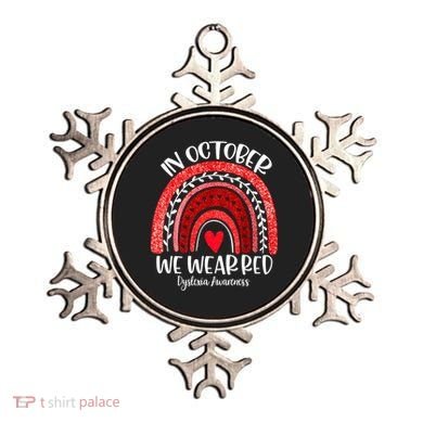 We Wear Red Dyslexia Awareness Month Dyslexia Boho Rainbow Ornament