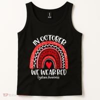 We Wear Red Dyslexia Awareness Month Dyslexia Boho Rainbow Tank Top thumb 2