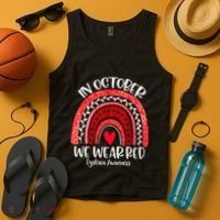 We Wear Red Dyslexia Awareness Month Dyslexia Boho Rainbow Tank Top thumb 4