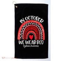 We Wear Red Dyslexia Awareness Month Dyslexia Boho Rainbow Golf Towel thumb 0