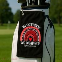 We Wear Red Dyslexia Awareness Month Dyslexia Boho Rainbow Golf Towel thumb 2
