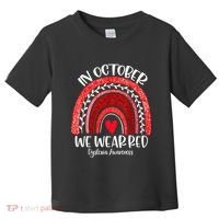 We Wear Red Dyslexia Awareness Month Dyslexia Boho Rainbow Toddler T-Shirt thumb 0