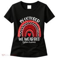 We Wear Red Dyslexia Awareness Month Dyslexia Boho Rainbow Women's T-Shirt thumb 0