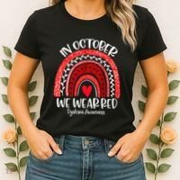 We Wear Red Dyslexia Awareness Month Dyslexia Boho Rainbow Women's T-Shirt thumb 2