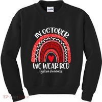 We Wear Red Dyslexia Awareness Month Dyslexia Boho Rainbow Kids Sweatshirt thumb 0